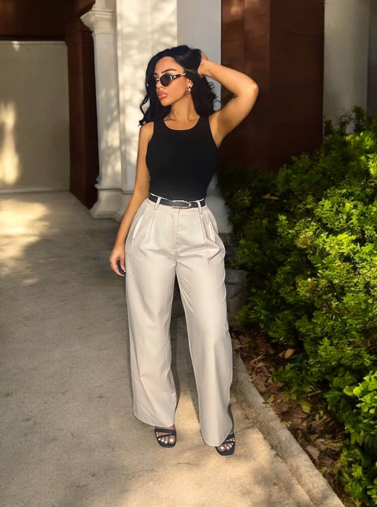 Mittoshop Pintuck Detail High Rise Pants