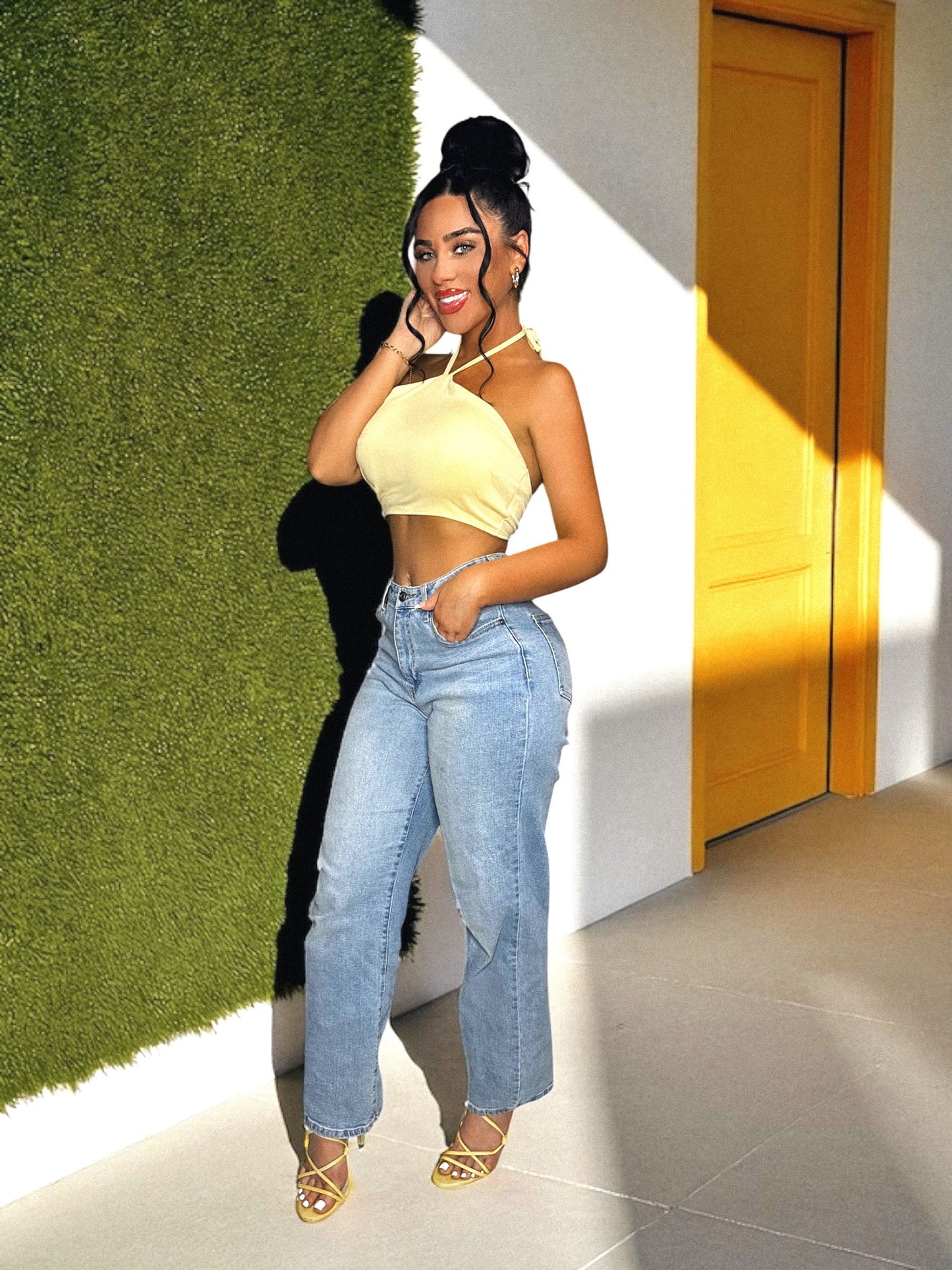 Baby Yellow Halter Top