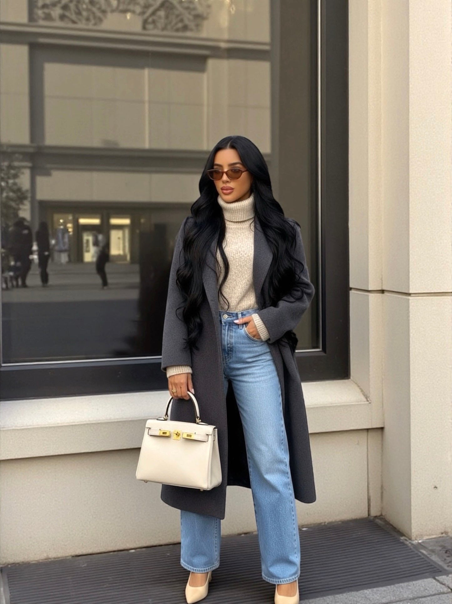 RISEN High Rise Wide Leg 90's Jeans