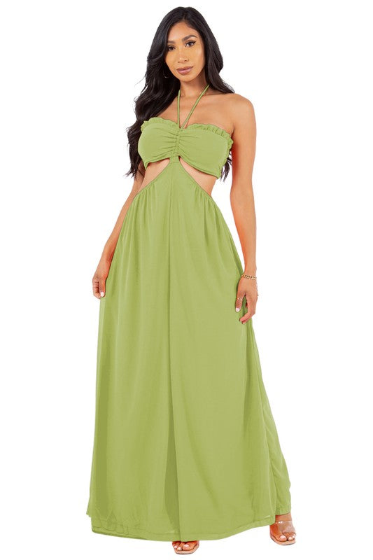 Summer Bright Green Sage Jumpsuit