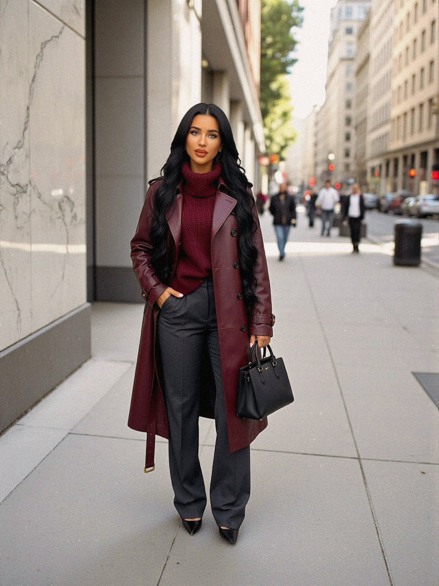 Turtleneck Drop Shoulder Long Sleeve Sweater