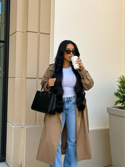 Full Size Wash Flare Jeans with Pockets Plus Size