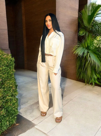 Mittoshop Pintuck Detail High Rise Pants