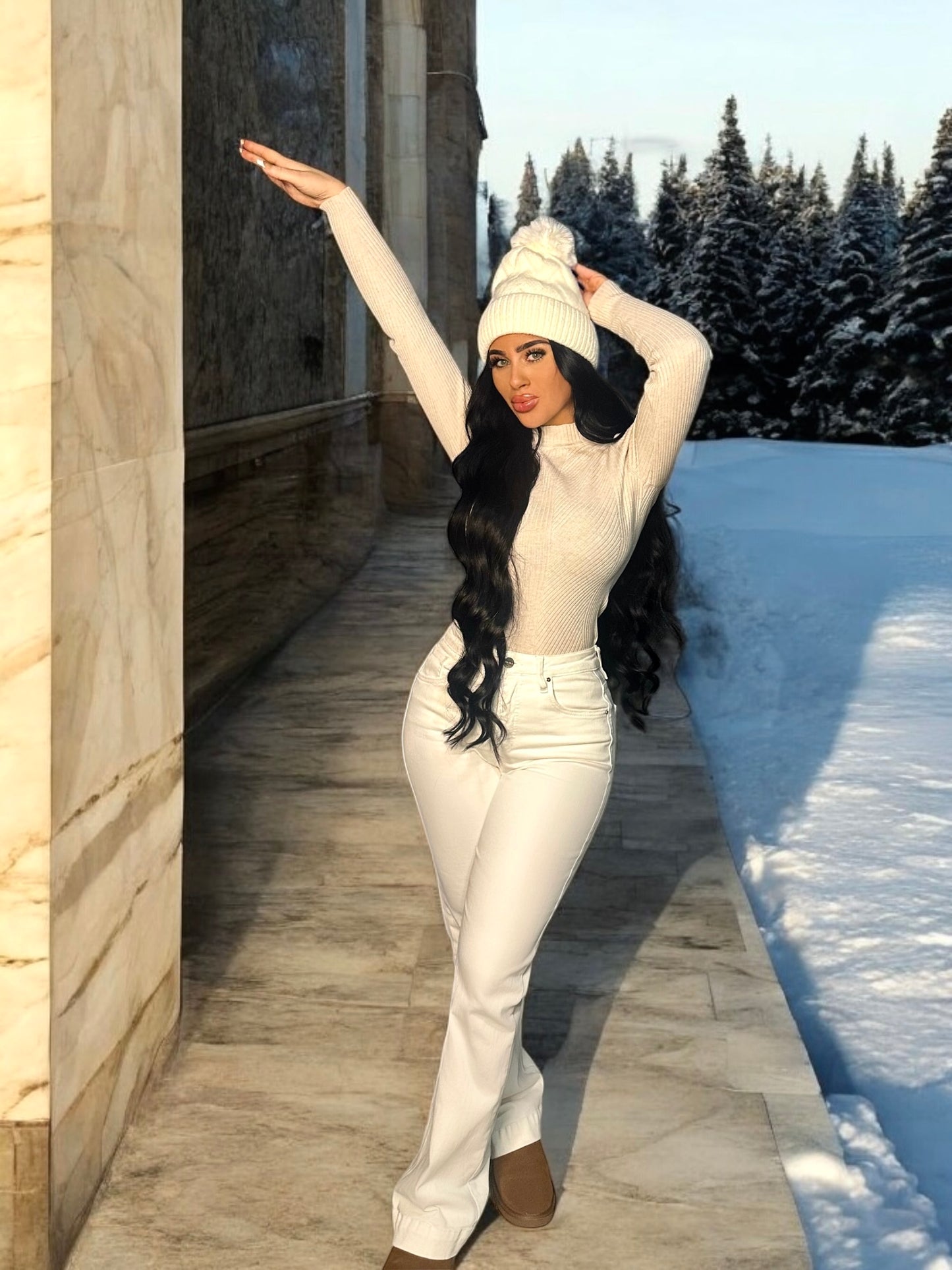 RISEN Full Size High Waist Straight Jeans