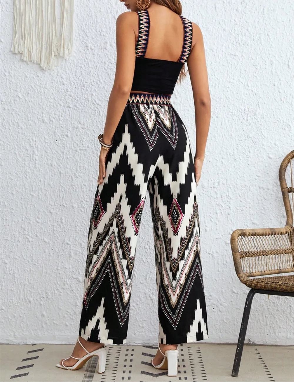 Wide Strap Sleeveless Top and Pants Set