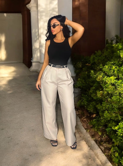 Mittoshop Pintuck Detail High Rise Pants