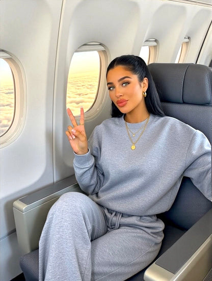 Wide Leg Sweatpants with Drawstring