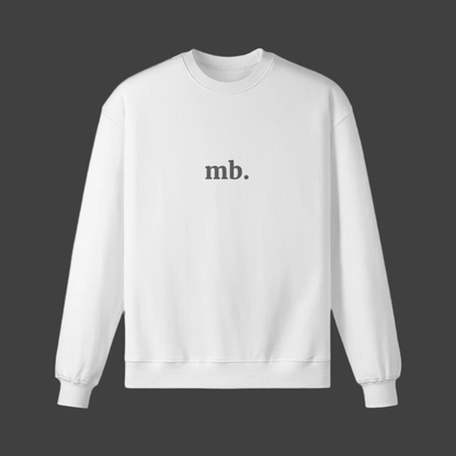 mercy boutique - mb. brand logo crewneck