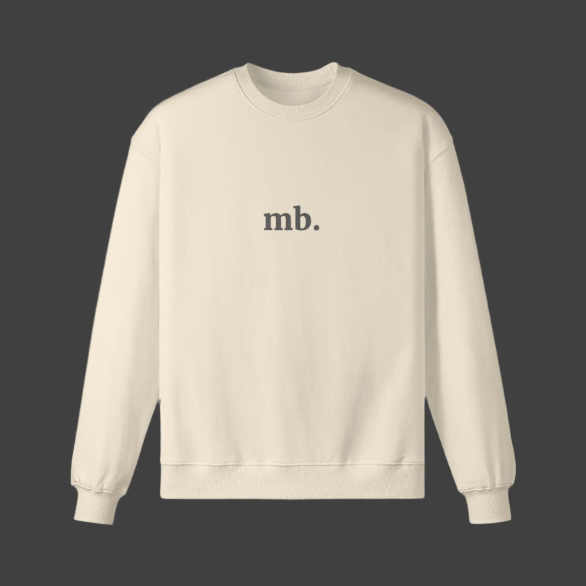 mercy boutique - mb. brand logo crewneck