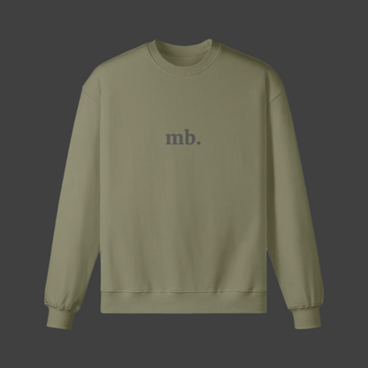 mercy boutique - mb. brand logo crewneck