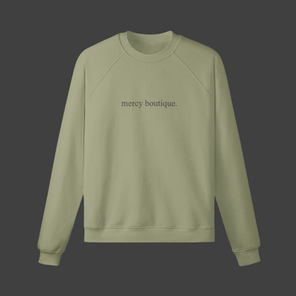 mercy boutique. embroidered crewneck