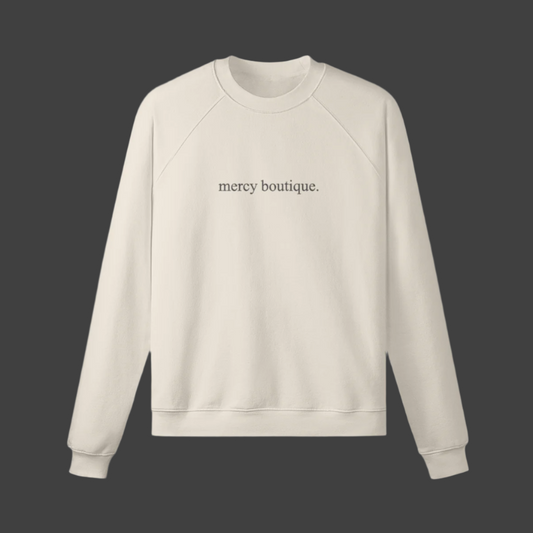 mercy boutique. embroidered crewneck