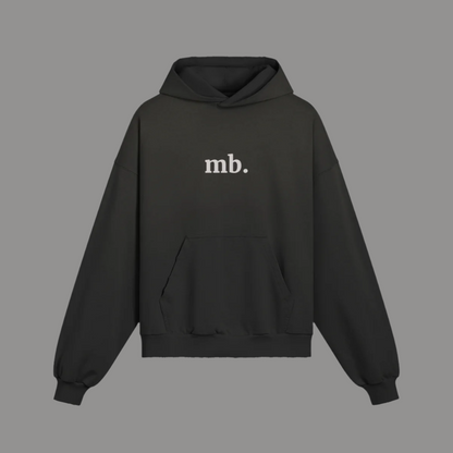 mb. black hoodie